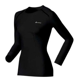 Image de Odlo T-Shirt Femme Manches Longues Warm col ras de cou - Noir Noir - Femme