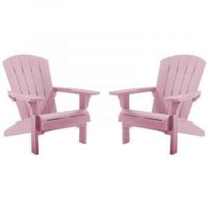 Keter Fauteuil de jardin Adirondack - Lot de 2 - rose