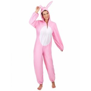 Déguisement lapin rose combinaison femme