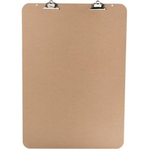 Creotime Plaque à pince chevalet, dim. 52x74 cm, ép. 5 mm, 1 pièce, argent, MDF