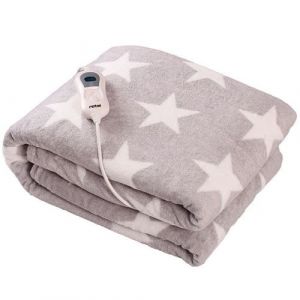 Rotel Plaid chauffant gris clair avec étoiles ref 1501150