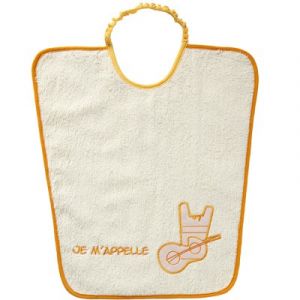 Image de Babycalin Bavoir passe-t&ecirc;te Chat orange
