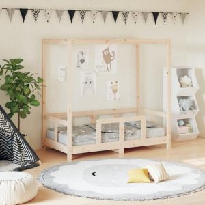 VidaXL Cadre de lit pour enfant 70x140 cm bois de pin massif Marron