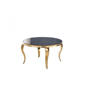 Table à manger ronde BAROQUE gold 130x75 cm