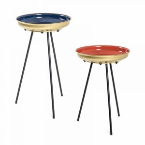 Lot de 2 Tables d'Ap "Alice" 66cm Multicolore Prix