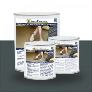 Matpro Rev&ecirc;tement sol anti-glissant hautes r&eacute;sistances - 2.5 Kg Gris anthracite