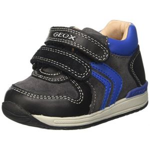 Image de Geox B Rishon A, Sneakers Basses bébé garçon, Gris (Grey/Royal), 19 EU