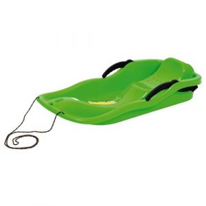 Luge Verte en Plastique avec Corde et Freins de Direction