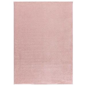 Tapis uni lavable couleur rose 60x100 cm