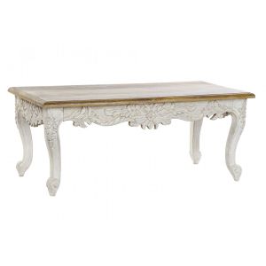 Wadiga Table Basse en Bois de Mangue Sculpté - 120x61x49cm