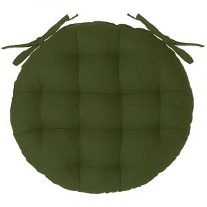 Image de Galette de chaise ronde 38 cm Kaki
