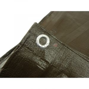 Artisanmat B&acirc;che de protection marron extra &eacute;paisse - 200 g/m&sup2; | 3 x 5