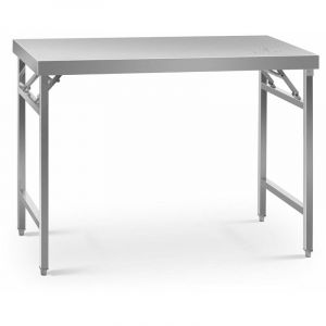 Table de travail pliante acier inoxydable 60 x 120 cm capacité de 210 kg 14_0003708