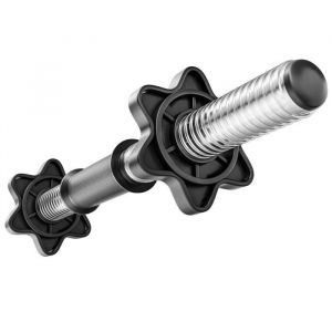 HOP SPORT Barre d'halt&egrave;res courte de 52 cm avec filetage et poign&eacute;es antid&eacute;rapantes, diam&egrave;tre 30 mm