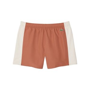 Lacoste Maillot de bain Colour-Block Swim rouge blanc - L