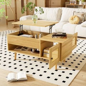 Oem Table basse - PDZZZD - R&eacute;glable en hauteur - Design contemporain - Couleur jaune - Robuste et durable