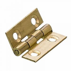 Hettich Lot de 2 charnières universelles laiton pour meuble, L.25 x l.19 mm