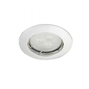 Support Spot Encastrable Plafond GU10 AC220-240V Orientable 30° Chrome Rond IP20 - perçage 55mm