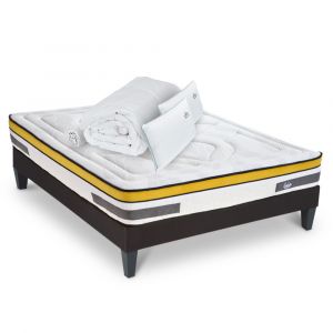 Ensemble Matelas Aubertin Ressorts ensachés Accueil mémoire + sommier + accessoires - 140 x 200