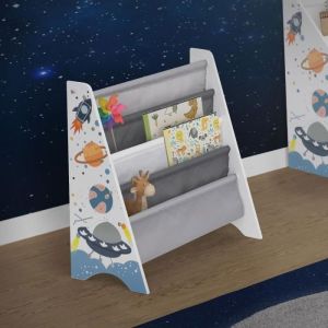 Étagère pour enfants avec 4 étages bibliothèque à ranger jouets et livres