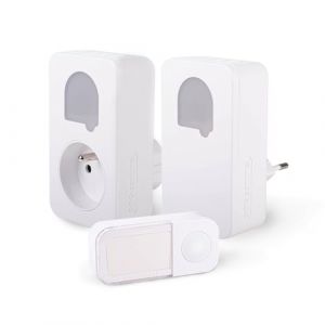Scs sentinel CSF0111, Carillon sans fil et sans pile, blanc – Lot de 2 – Sone Duo