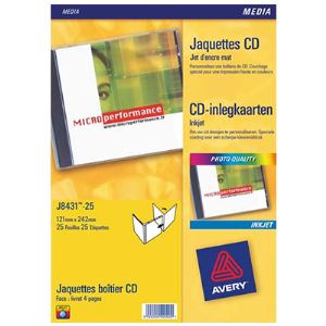 Image de Avery-Zweckform Pochette de 25 jaquettes pour CD 118 x 151 mm