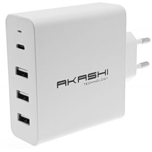 Akashi Chargeur Secteur 45W 6A USB-C + 3x USB-A