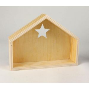 CTOP Cr&egrave;che en bois avec d&eacute;coupe en &eacute;toile