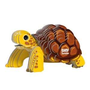EUGY 650104-Puzzle 3D-Tortue terrestre-pour Enfants et Adultes-À Assembler soi-même-Kit de Bricolage à partir de 6 Ans, 650104
