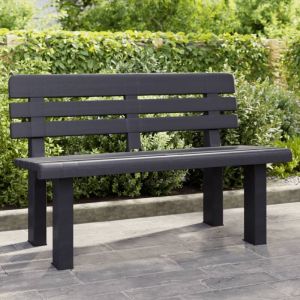 VidaXL Banc de jardin anthracite 110x52x71 cm polypropyl&egrave;ne