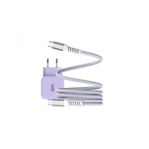 WE Bundle chargeur 1 port USB-C 20W + câble USB-C/USB-C violet