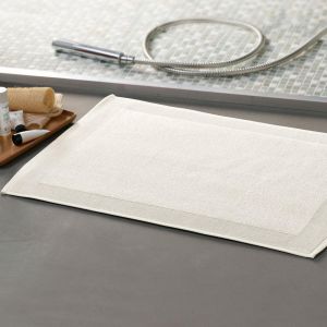 Tapis de bain CAROLINETAP 60x100 blanc ivoire
