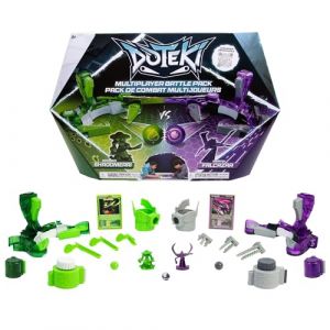 Image de Doteki Battle Pack Multijoueur – Set Champion Organika & Spiritek, Jeu d’Arène Dynamique pour 2+ Joueurs, Combats Personnalisables, Compatible avec Tous Les Packs, 8+, Vert/Bleu