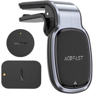 Support de téléphone magnétique pour grille d'aération de voiture, gris