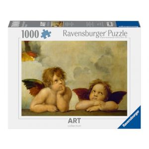 Ravensburger Puzzle Adulte - Puzzle 1000 pi&egrave;ces - Art Collection - Putti, d&eacute;tail de la Madone Sixtine de Rapha&euml;l - Adultes et Enfants &agrave; partir de 14 Ans - Puzzle de qualit&eacute; sup&eacute;rieure - 12000062