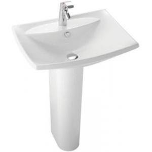 Image de Jacob Delafon E4061 - Lavabo Escale 1 trou prépercé 2 trous avec cache (65 x 52 cm)