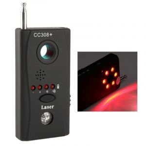 WeWoo Détecteur de signal radio & vidéo noir pour Mini Caméra / IP Lens / GMS / RF de Multi-Détecteur Tout-Règle À Large Gamme