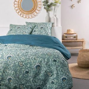 Today Parure de couette 100% coton 57 fils imprimée 240x220 2 taies