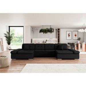 Meublesline Canapé dangle convertible ALON U Noir