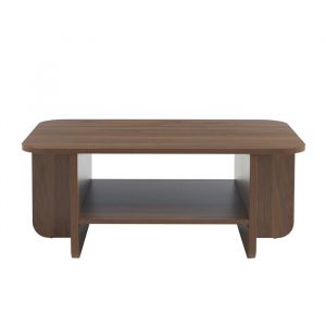 Table basse effet noyer