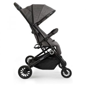 Interbaby - Poussette Canne Voyage | Poussette Compacte de la Naissance &agrave; 48 Mois ou 22 kg | Bouton de Pliage Rapide, Amortisseurs, Capote XXL Interchangeable, Accoudoirs | Poussette Grey