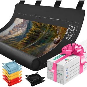 MOZOOSON Tapis Puzzle 2000 Pièces avec 8 Plateaux de Tri - Tapis Antidérapant et Tube de Rangement, Idéal Cadeau.