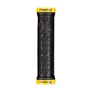 Reverse Stamp Lock On Poignées, black/yellow Poignées standards