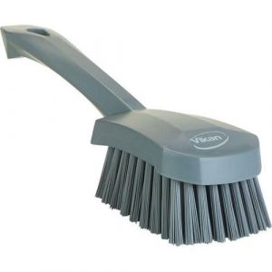 Image de Vikan 419288 Brosse à récurer Manche Court Rigide Gris