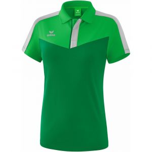 Erima Squad Sport Polo Femme, Fern Green/Smaragd/Silver Grey, FR : 42 (Taille Fabricant : 40)