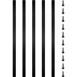 VEVOR Balustres de terrasse en métal, 75 x 2,5 cm, balustre d'escalier en alliage d'aluminium lot de 16, avec vis, pour terrasse en bois et composite, balustre élégant pour escalier extérieur, porche