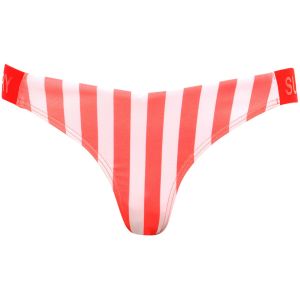 Superdry Culotte de bikini Cheeky rose blanc femme - S