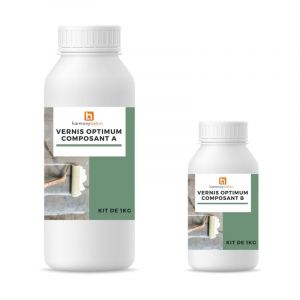 Harmony Beton - Vernis Optimum bi composant pu - Kit de 1 kg Satinée - Harmony Béton