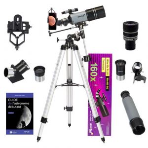 HND Pack télescope astrophotographie levenhuk blitz 80s plus avec zoom et accessoires