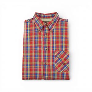 Reconditionn&eacute; - Chemise Classiques Homme &Agrave; Carreaux - Taille L - Homme - Rouge